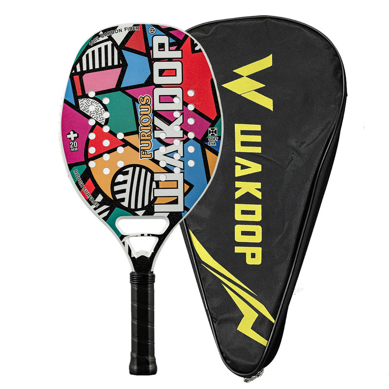 Raquete de Beach Tennis WAKDOP FULL CARBON + BAG GRÁTIS